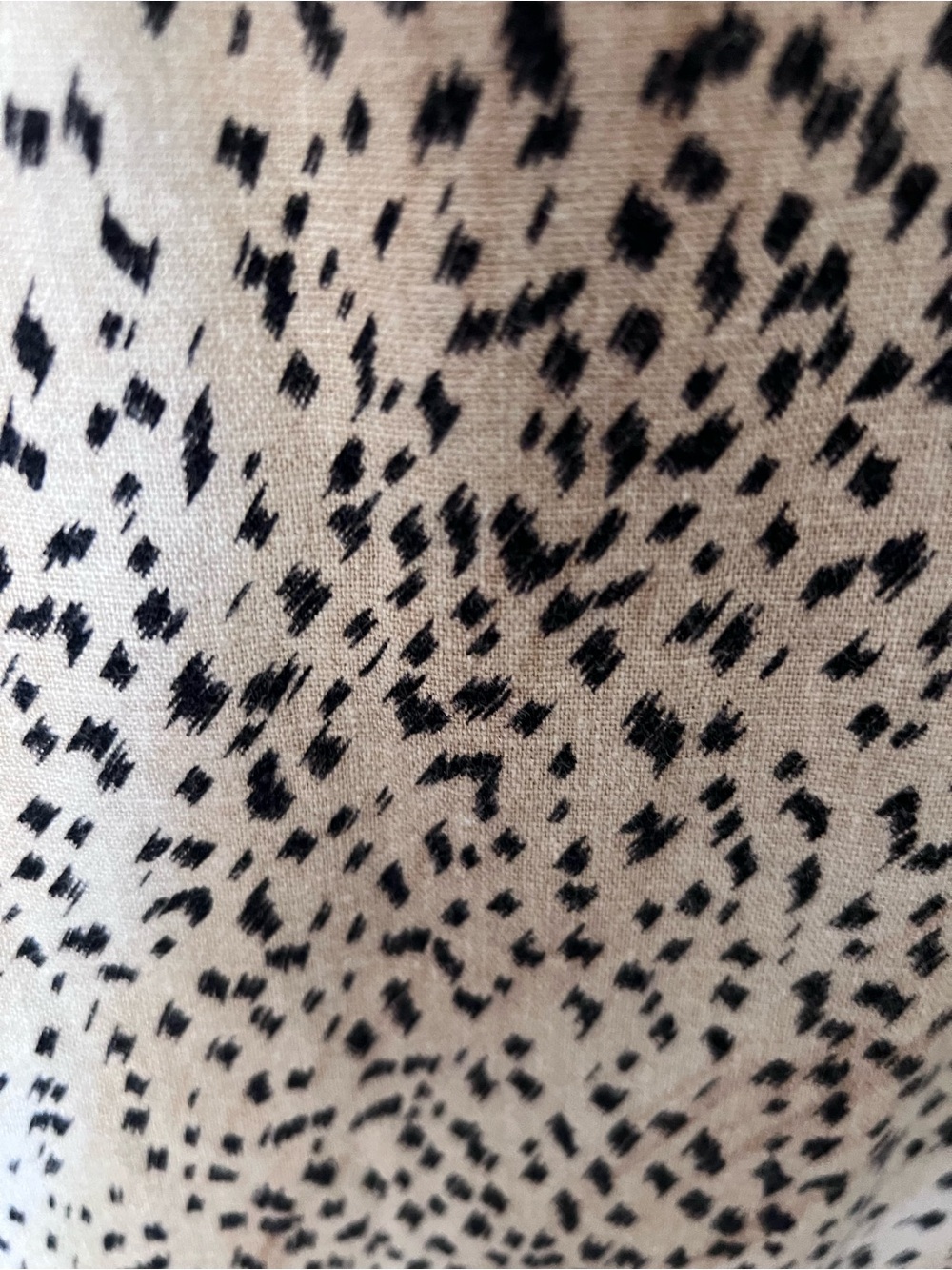 Requirements Beige and Black Sleeveless Maxi Dress with Animal Dot Print sz leg - Picture 5 of 7